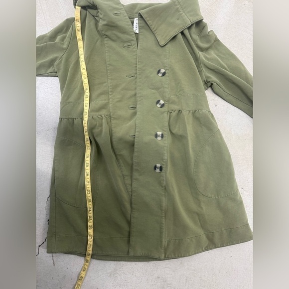 SAHALIE ARMY GREEN PEACOAT (M) - Picture 10 of 10